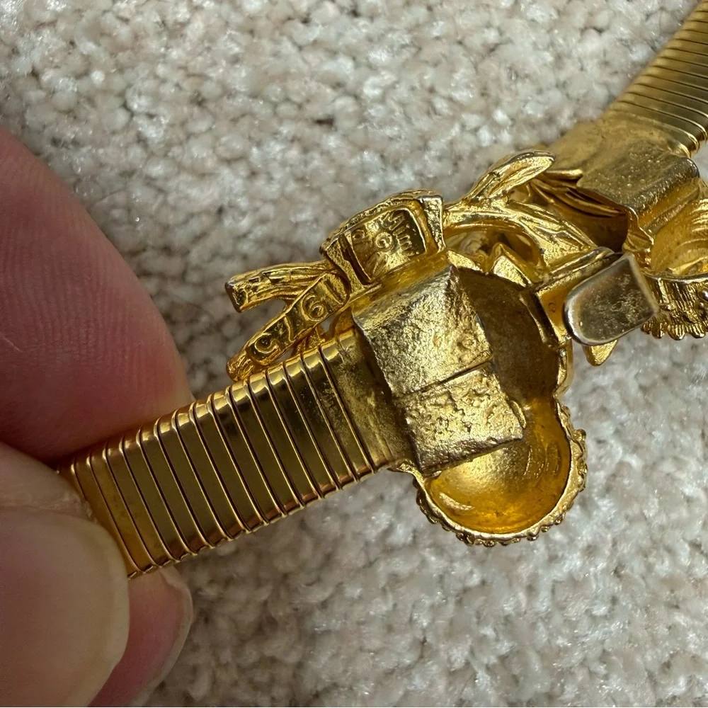 Vintage MIMI DI N stretch Owl Belt metal gold tone 1975 Womens - Picture 7 of 10